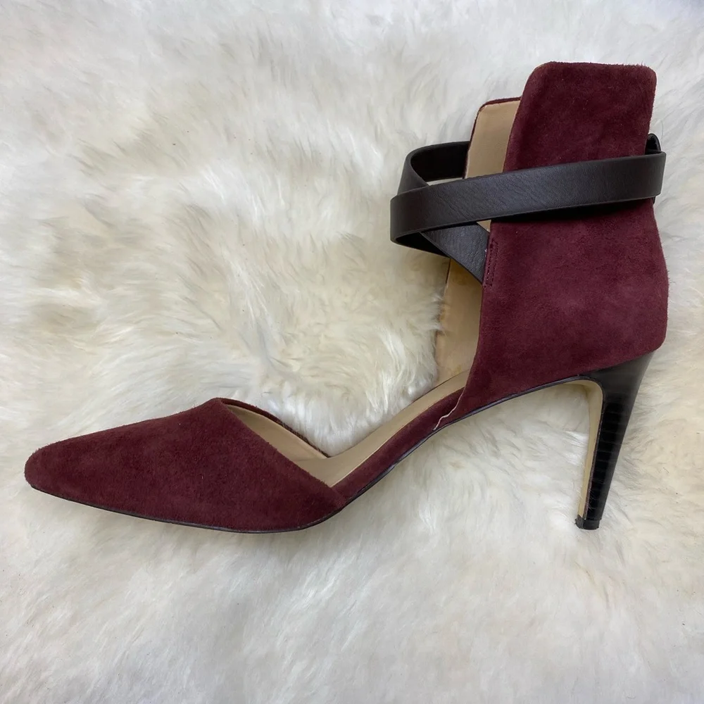 Joe’s Jeans Lauren Heels in Burgundy/Brown
